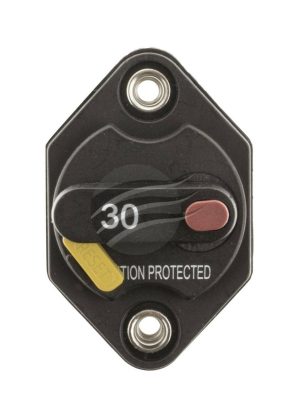 MINI 30 AMP Circuit Breaker Panel Mount Flush Mount Manual Reset 10-32 V