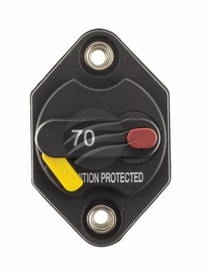 MINI 70 AMP Circuit Breaker Panel Mount Flush Mount Manual Reset 10-32 V