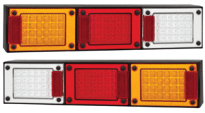 PAIR LED LIGHTS for TRUCK TRAILER SEMI FLOAT 12/24V stop/tail reverse indicator