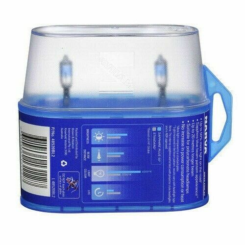 TWIN PACK - Narva H1 12v 55w Sapphire Plus 50 Halogen Headlight Globes - Image 2