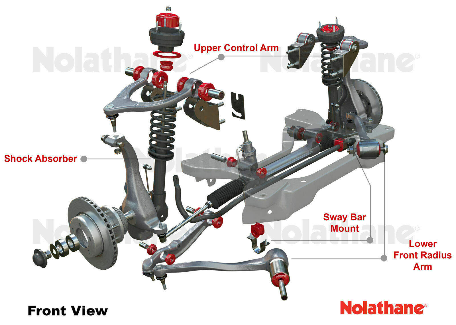Nolathane Front Diff mount bush for FORD TERRITORY SX, SY INCL TURBO