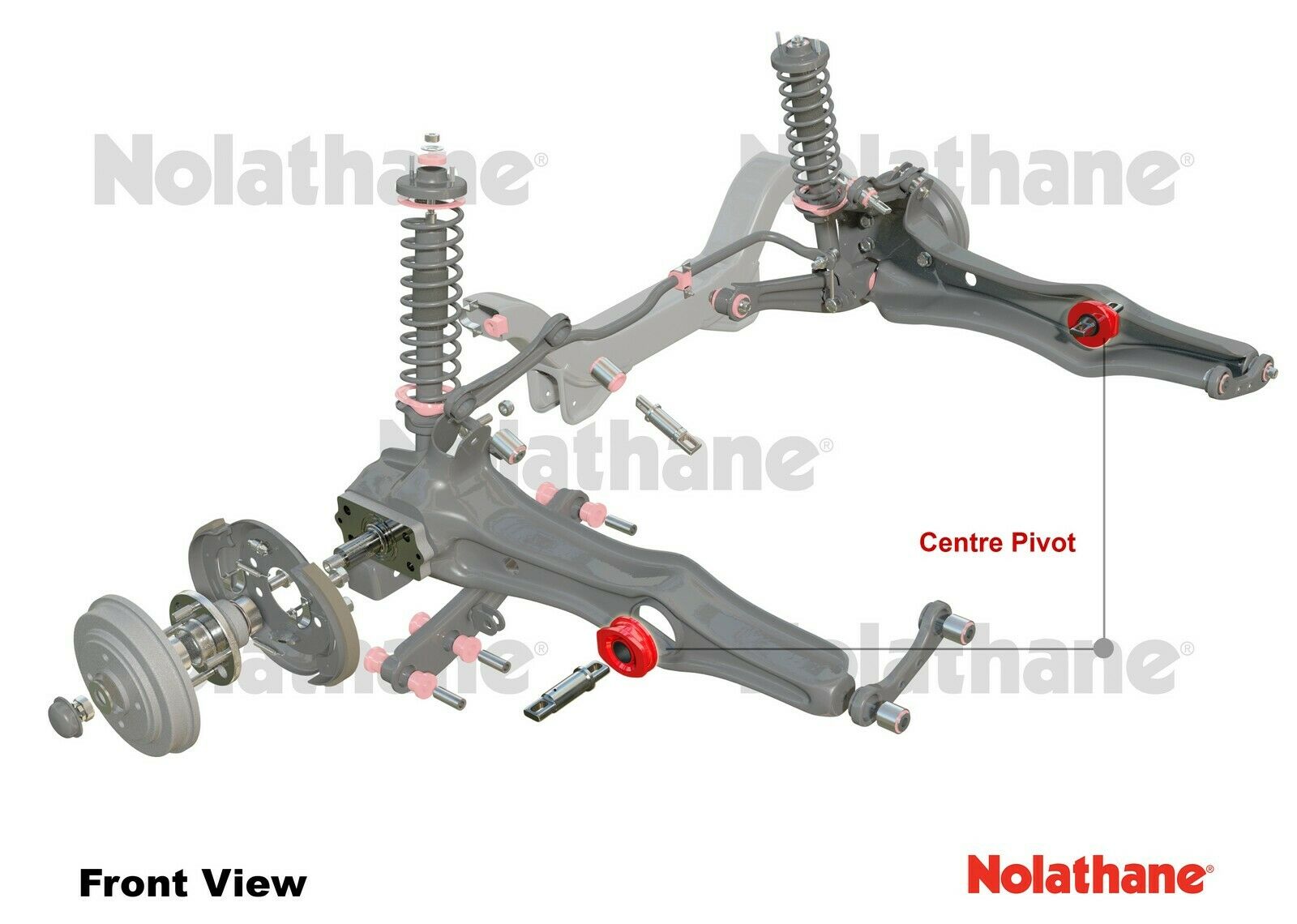 x1 Nolathane Rear Trailing Arm Centre Pivot Bushing suits HONDA CIVIC & INTEGRA - Image 3