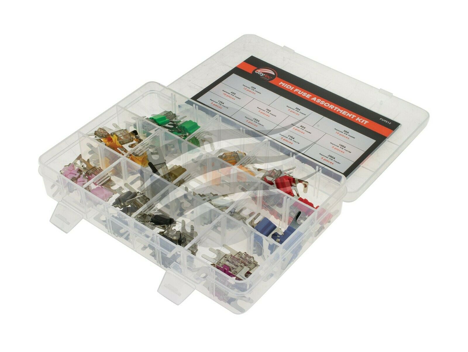 70 PCS MIDI FUSE ASSORTMENT KIT AMP RANGE 30A-200A - Image 4