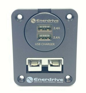 ENERDRIVE 50 Amp Anderson Plug Flush Mount Face Plate + Enerdrive Dual USB