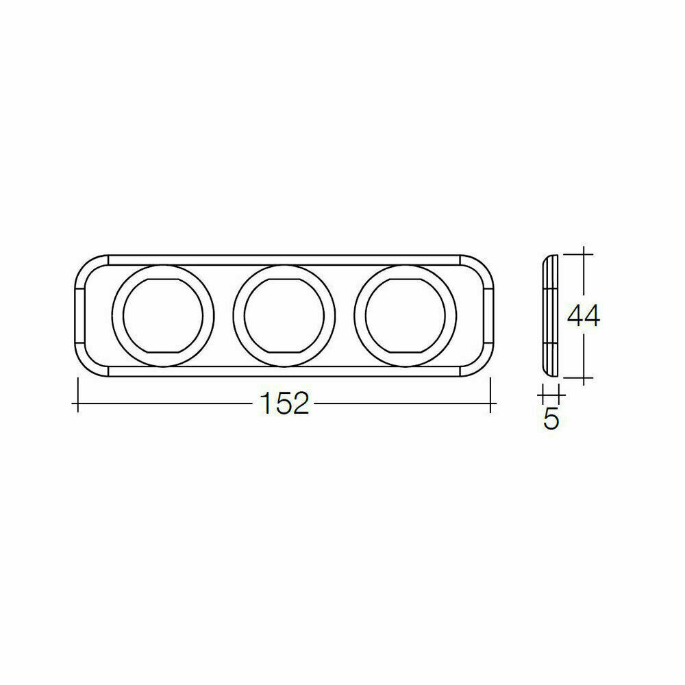 Narva Triple Blank Flush Mount Housing Mount - suits complete 29mm gauges range - Image 4
