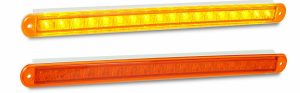 x2 RECESSED REAR INDICATOR STRIP LAMP 12v AMBER LED AUTOLAMPS suit Ute Tray