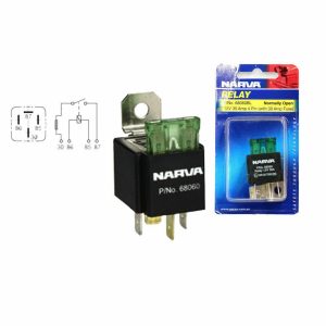 x2 Narva 30 Amp Relay Fuse Protected 4 Pin, 12 Volt 30A Relay 68060BL - Image 3