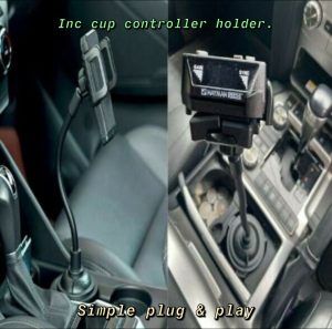 Plug n Play Portable Electric Brake Controller + Adjustable Cup holder Mounting