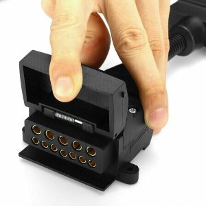 CAR Trailer Adaptor Plug - 7 Pin round Male Plug to 12 Pin Female flat Caravan - Image 2
