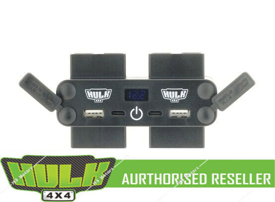 HULK 4x4 - 4 WAY 50 Amp ANDERSON PLUG POWER ADAPTOR WITH 50A PLUGS & VOLTMETER