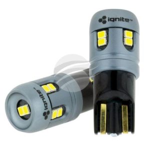 IGNITE LED T10 W5W 6500K White 12V for PARKER INTERIOR REGO MAP LIGHT (PAIR)