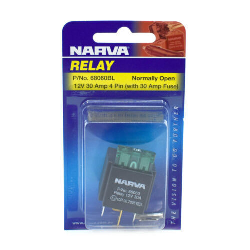 Narva 68060BL 30 Amp Relay With Fuse Open 4 Pin, 12 Volt 30A Relay 68060BL - Image 2