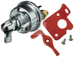 BATTERY MASTER SWITCH WITH RED LOCKOUT LEVER (KIT) COPPER SW6909RK