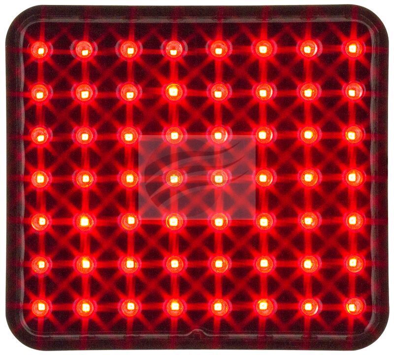 SQUARE RED LED RAINLIGHT 12V FIA APPROVED 100mm x 92mm LS9106