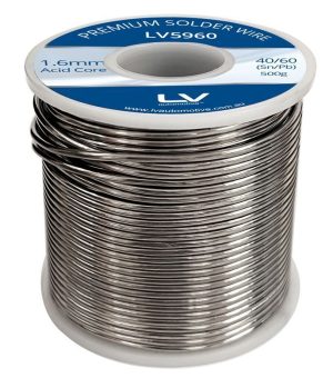 1.6MM ACID CORE SOLDER 40/60 500G REEL 40% TIN & 60% LEAD