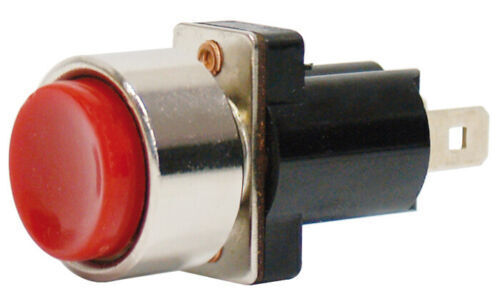 PUSH BUTTON MOMENTARY SWITCH RED BUTTON N/O 10AMP @ 12V 2 BLADE TERMINALS