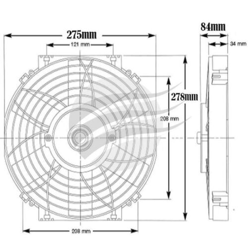 DAVIES CRAIG 10" 12v Push or Pull (reversible blades) Thermo Electric Fan - Image 2