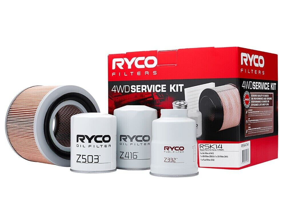Ryco 4x4 Filter Service Kit RSK14 Suits- Nissan Patrol 4.2 D (GU), 4.2 TD (GU)