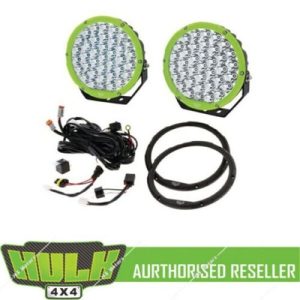 HULK 4x4 9' ROUND LED DRIVING LIGHT KIT inc INTERCHANGEABLE BEZELS & WIRING KIT