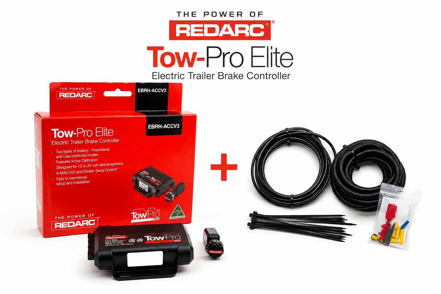 REDARC TOWPRO ELITE V3 + DIY INSTALL KIT REMOTE TRAILER BRAKE CONTROLLER TOW PRO - Image 3