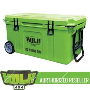 HULK 4x4 75L PORTABLE ICE COOLER BOX ESKY ON WHEELS & FOLDING HANDEL