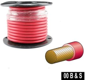 TYCAB 00 B&S 00B&S BATTERY STARTER INVERTER CABLE RED 10m 64.15mm2 292 Amps