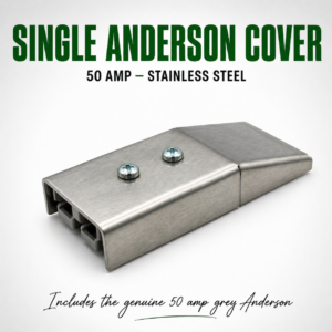 Stainless Steel Anderson Plug Surface Mount Panel Kit External + 50amp Anderson