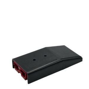 Stainless Powder coated BLACK Anderson Plug Surface Mount Panel Cover + RED Plug