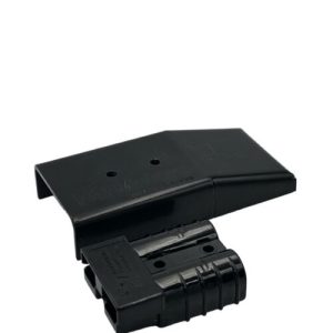 Stainless Powder coated BLACK Anderson Plug Surface Mount Cover + BLACK Plug