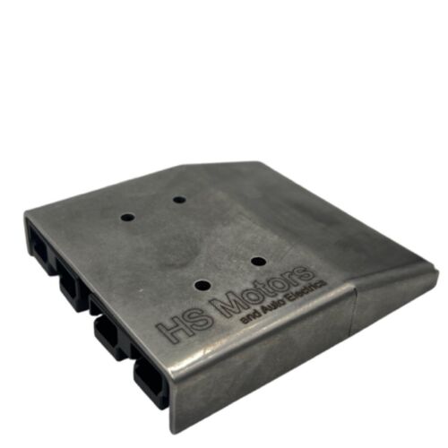 Stainless Steel Twin Surface Mount 50A Anderson Plug Cover + x2 BLACK Plug & Cap - Image 2