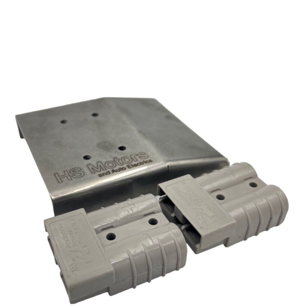 Stainless Steel Twin Surface Mount 50 Amp Anderson Plug Cover + x2 Grey & Dust - Image 3