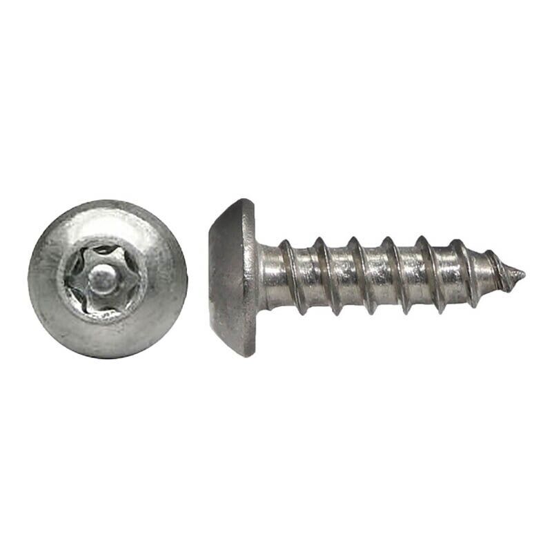 x4 STAINLESS STEEL ANTI THEFT SECURITY TORX NUMBER PLATE - screws + torx bit - Image 2