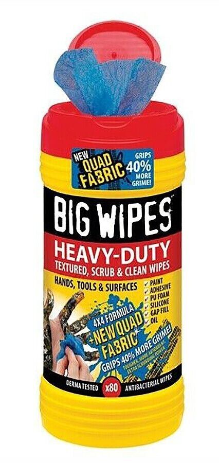 Big Wipes Cleaning Wipes 4x4 Heavy-Duty CLEANS OIL, GRIME, GREASE & MORE
