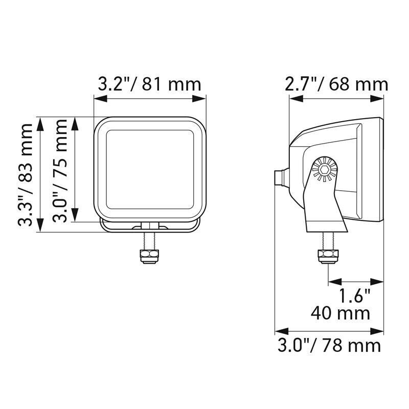 x 2 40W HELLA LED CUBE LIGHT FLOOD BEAM 10-30V 3000LM IP69 LIGHTS KIT - Image 5