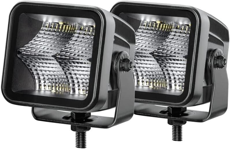 x 2 40W HELLA LED CUBE LIGHT FLOOD BEAM 10-30V 3000LM IP69 LIGHTS KIT