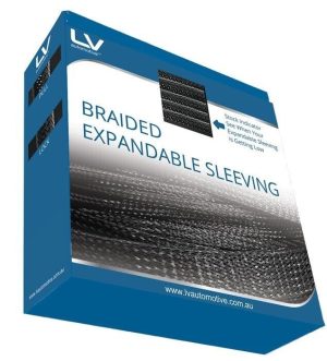 BRAIDED EXPANDABLE SLEEVING BLACK 16MM x 5M - Auto Wiring Harness Tidy Sheath
