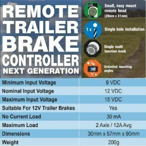 GSL ELECTRIC TRAILER BRAKE CONTROLLER + DIY INSTALL WIRING KIT ref