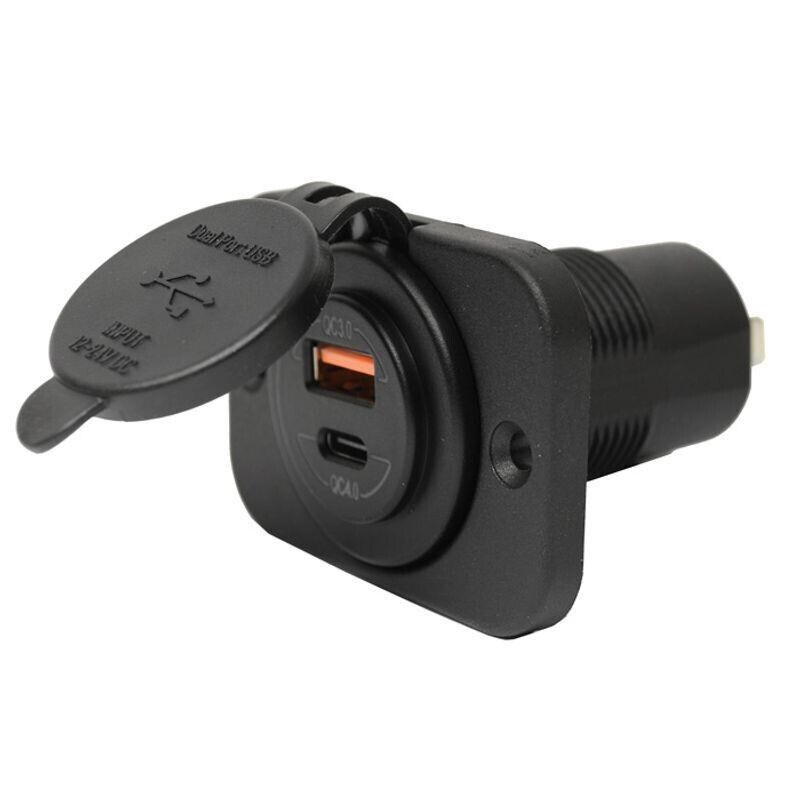 Dual quick charge USB 3.0 & USB-C pre wired charging outlet - for phones etc - Image 2
