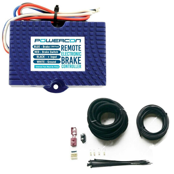 REMOTE HEAD ELECTRIC BRAKE CONTROLLER + DIY INSTALL WIRING KIT ref