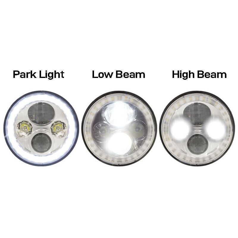 LED 7 SEALED HLIGHT LOWHIGH BEAM & PARKER HALO LIGHT 9-36V 30W TWIN PACK -ADR - Image 3