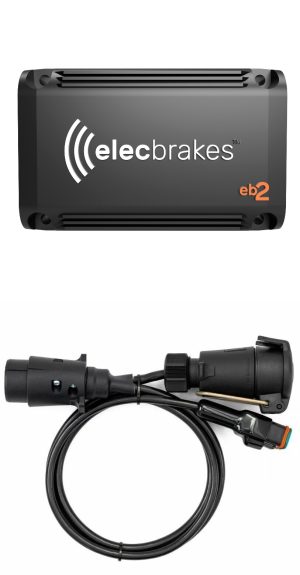 NEW EB2 Elecbrakes Bluetooth Brake Controller & 7 Pin Round (on Car)  to 7 Pin Round (on Van)