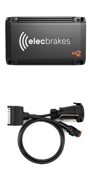 NEW EB2 Elecbrakes Bluetooth Brake Controller 7 Pin Flat (on Car) to 7 Pin Round (on Trailer)