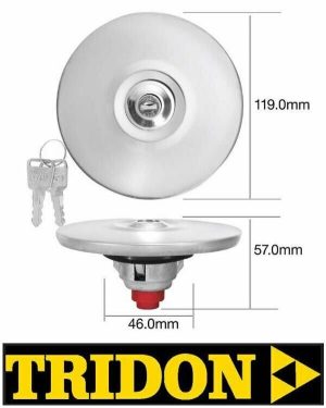 TRIDON LOCKING CHROME FUEL CAP FORD XE XF XG XH FALCON SEDAN / UTE / VAN TFL220
