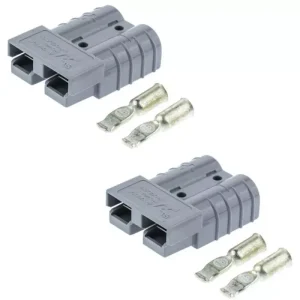 3 pin & Grey 50 Amp Anderson plug Surface Mount Stainless Powder coated BLACK - Image 5