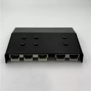 3 pin & Grey 50 Amp Anderson plug Surface Mount Stainless Powder coated BLACK - Image 2