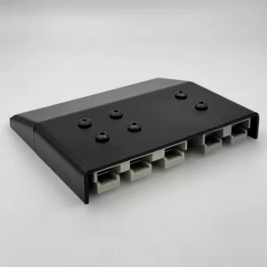 3 pin & Grey 50 Amp Anderson plug Surface Mount Stainless Powder coated BLACK