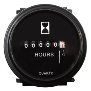 6-80V ROUND HOURMETER 52MM Hour Meter 0 - 99999.9 HRS ref 331.600