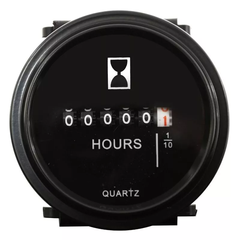 6-80V ROUND HOURMETER 52MM Hour Meter 0 - 99999.9 HRS ref 331.600