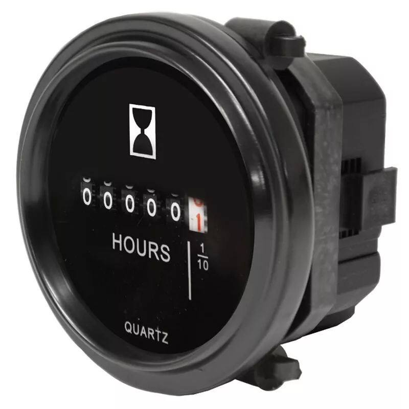 6-80V ROUND HOURMETER 52MM Hour Meter 0 - 99999.9 HRS ref 331.600 - Image 2