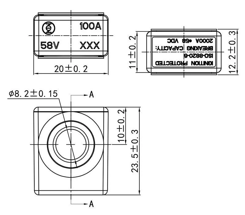 x2 MRBF Marine Rated Battery Fuses suit Battery stud holder select 80 - 300 Amp - Image 3